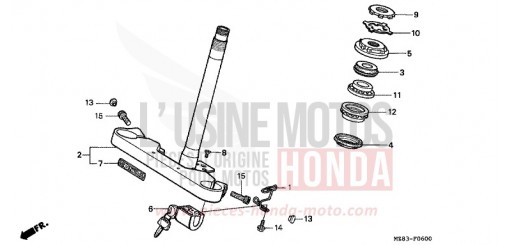STEERING STEM VT600CS de 1995